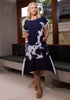 Ora Marble Print Elasticated T Shirt Dress ORS25119